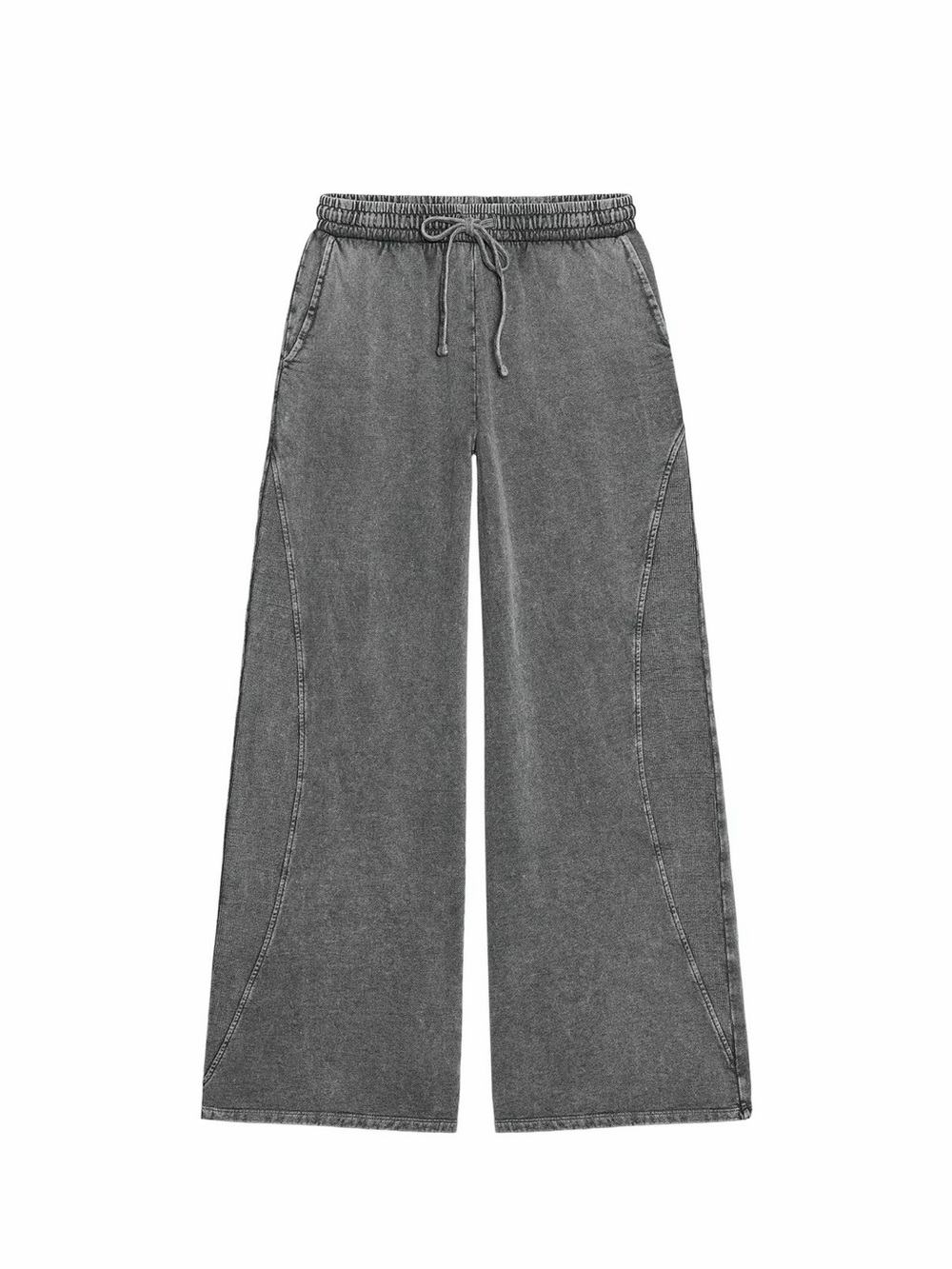 Zara Women's Oversized Crewneck Sweatshirt & Pants Charcoal Set - Picture 2 of 4